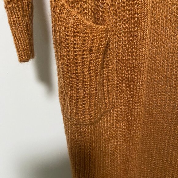 NWOT - Beautiful long sleeve rust/brown/gold maxi sweater/jacket, size L - Picture 7 of 16